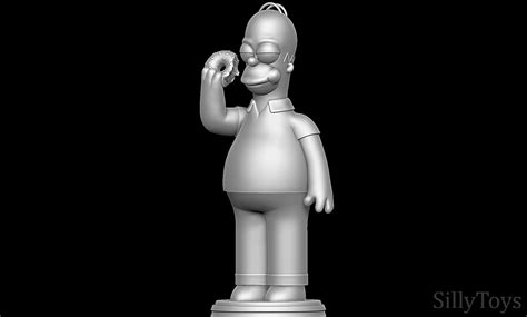 Archivo 3D Homer Simpson Comiendo Donut Los SimpsonsPlan De