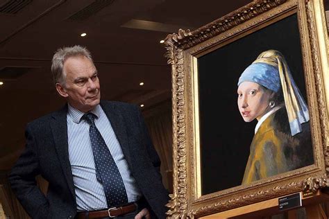 John Myatt With His Version Of The Girl With A Pearl Earring At The