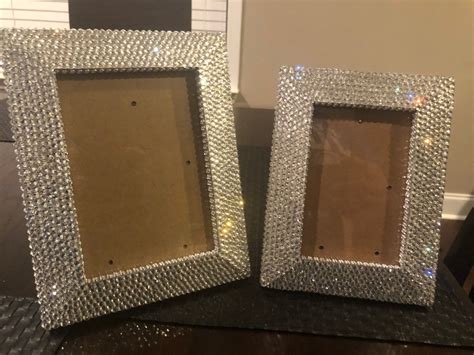 Bling Diamondsilver Frame Hand Placed Photo Frames Bedazzled Frame