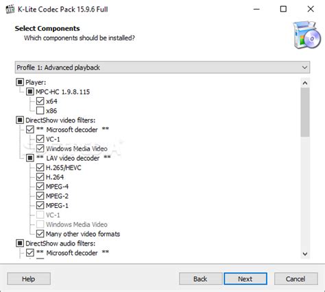 For the file that you want to download. Download K-Lite Codec Pack Full 15.9.5 / 15.9.9 Beta