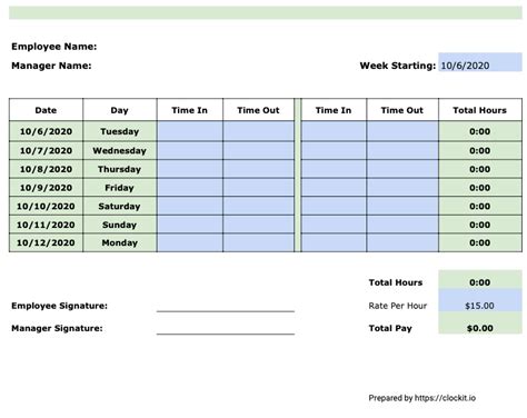 Monthly Timesheet Template For Excel And Google Sheets Fillable Form Hot Sex Picture