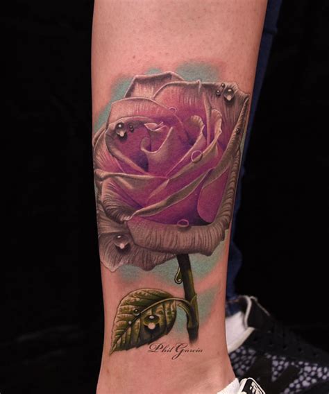 Realistic Rose Tattoo With Drops Best Tattoo Ideas Gallery