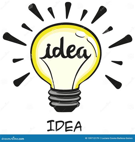 Illustration Representing Icon Lamp Idea Creativity Colorful Art