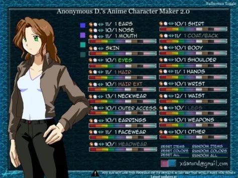 Anime Character Creator Online Game
