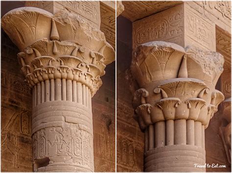 Volute Papyrus Capital Temple Of Isis From Philae Flickr