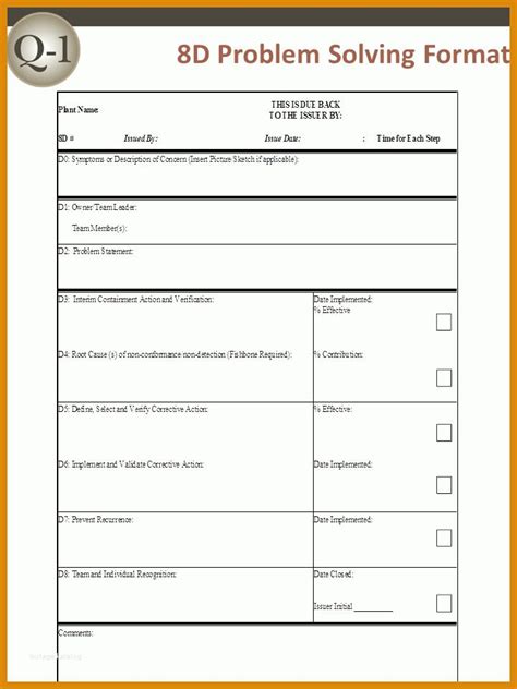 What is the goal of the 8d model? 11 Angepasst 8d Report Vorlage Pdf Im Jahr 2019