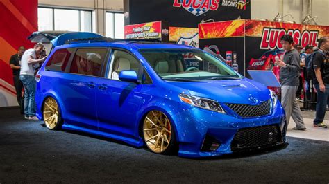 The toyota sienna is a minivan manufactured by toyota at the toyota motor manufacturing indiana facility in princeton, indiana, united states. Behold the glory and awfulness of Toyota's SEMA customs