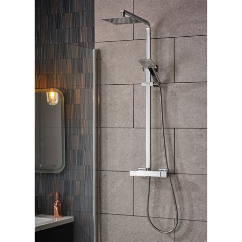 Essential Observa Square Thermostatic Shower Bathroom Planet