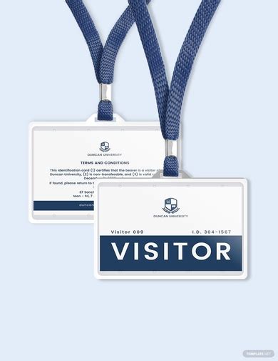 Visitor Id Card Examples