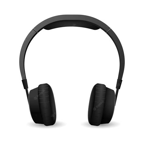 Premium Vector Modern Realistic Headphones Black Stylish Headset