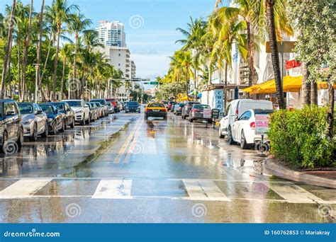 Miami Usa September 09 2019 Ocean Drive Street In The Morning In