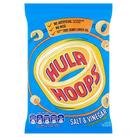 Hula Hoops Salt And Vinegar Flavour 34g Approved Food