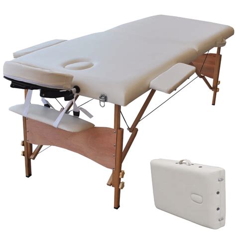 Portable Deluxe Massage Bed Black White I Spa
