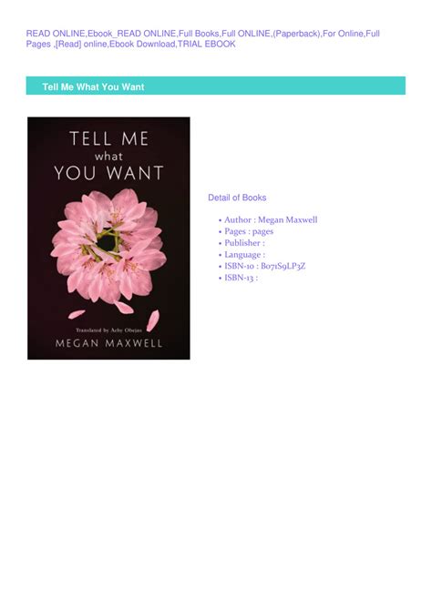 Read Online Tell Me What You Want By Megan Maxwell Download Free By Dasavarnauu97uu97 Flipsnack