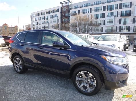 2017 Obsidian Blue Pearl Honda Cr V Ex L Awd 119280989