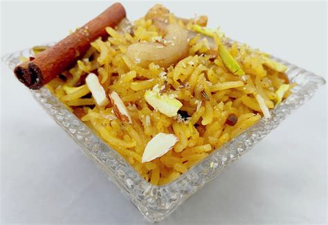 Sweet Zarda Rice Flavored With Saffron Orange And Sweet Gur