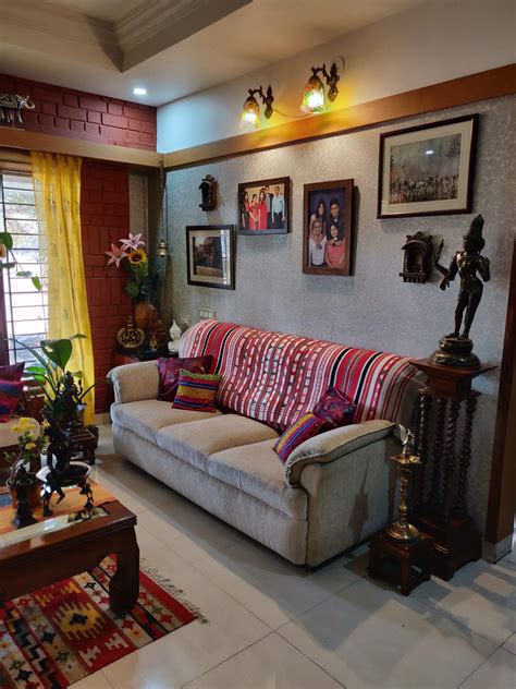 The Global Desi Green Home Of Shobha And Ramesh In Bengaluru Living Room Decor Green Walls
