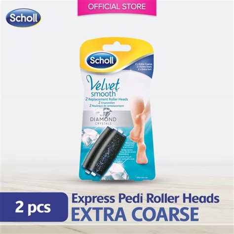 Scholl Velvet Smooth Replacement Roller Heads For Foot File Regular