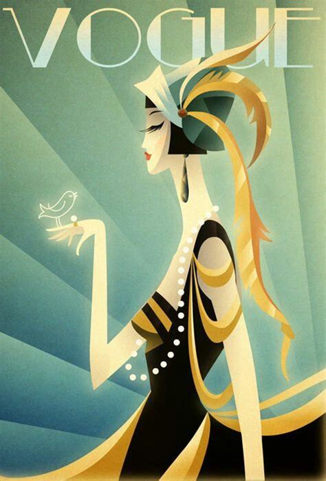 1920s Fashion Art Deco Illustration Art Deco Posters Deco Poster