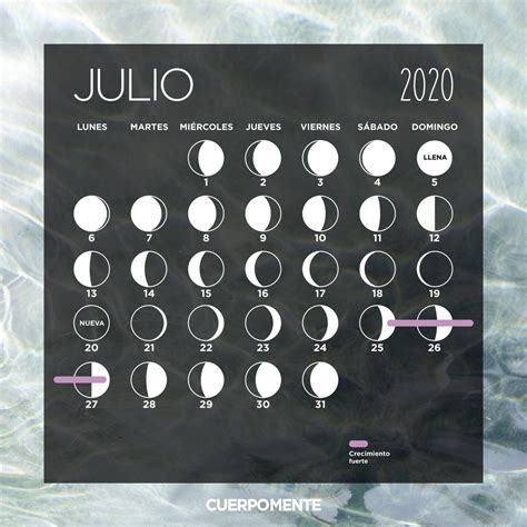 Pin En Calendario Julio 2020