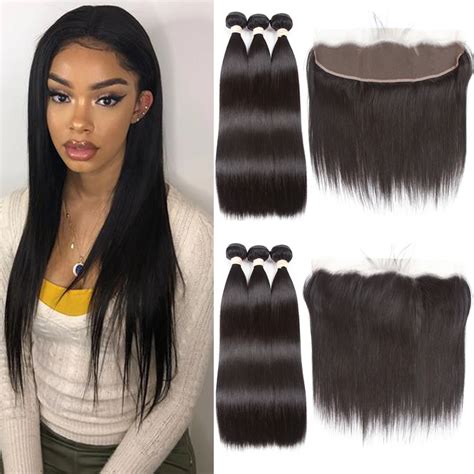 Buy 134 Lace Frontal Closure With Bundles Brazilian