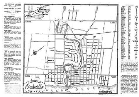 Oakville Town Map 1948 Town Map Oakville Map