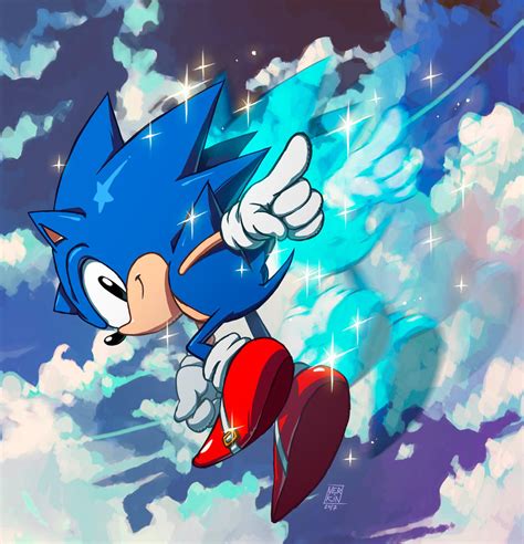 Classic Sonic In Action By Nerkin On Deviantart
