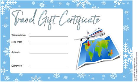Travel Gift Certificate Templates Best Ideas Free