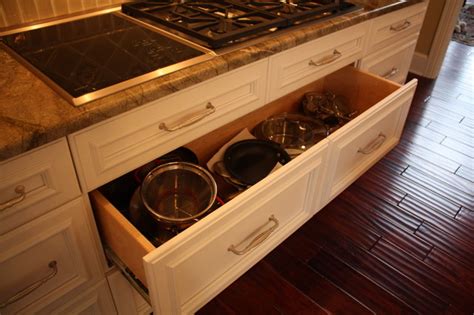 Deep kitchen drawer organizers casanovainterior diy kitchen. Deep Pan Drawer - Traditional - Kitchen - cleveland - by Architectural Justice