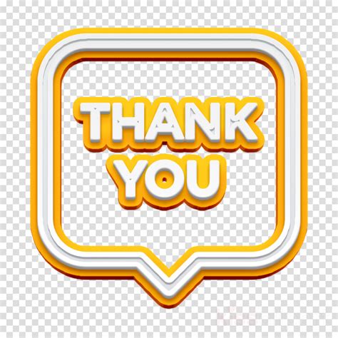 Thank You Icon Thanksgiving Icon Clipart Yellow Line Logo