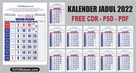 Free Desain Kalender Dinding Jadul 2022 Free Cdr Psd Pdf