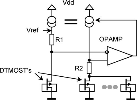 Architecture Of The Bandgap Voltage Reference Circuit With Dtmostdiodes