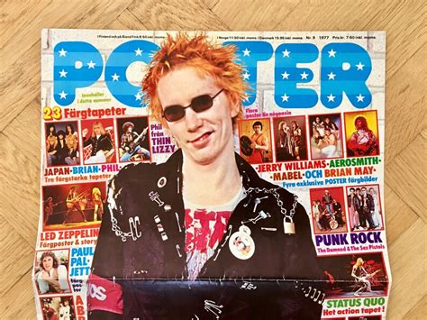 Sex Pistols Johnny Rotten John Lydon Poster 1977 Punk Band Etsy