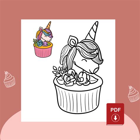Cupcake Celebration A Birthday Cupcake And Unicorn Coloring Book For