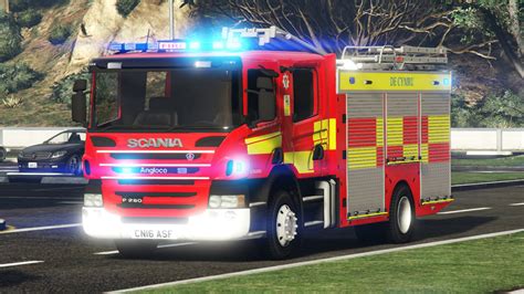 South Wales Fire Brigade Scania P280 5 Pack Gta5