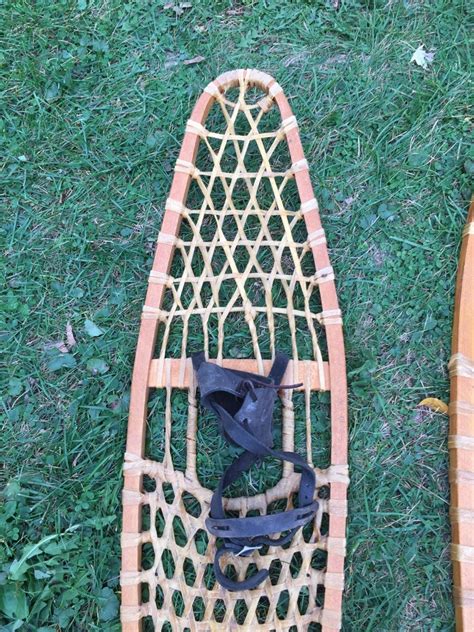 Extra Large Antique Wooden Snowshoes Great Shape Approx 48 Etsy