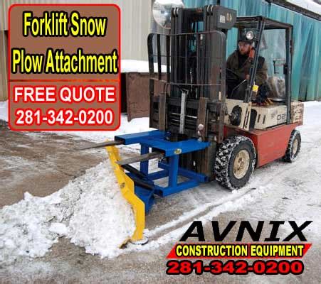 heavy duty forklift snow plow attachment  sale