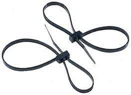 Amazon Com Double Loop Lb Uv Black Cable Ties Pack Of Electronics