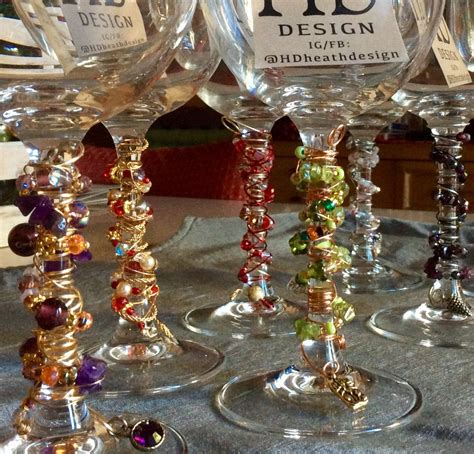 Wine Glasses With Decorated Stems Etsy Diy Wine Glass Diy Wine