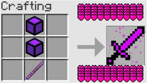 How To Craft A Nether Portal Sword In Minecraft Secret Recipe O