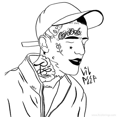 Lil Peep Coloring Pages Sketch Xcolorings The Best Porn Website