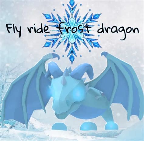 Roblox Adopt Me Fly Ride Frost Dragon Rare Oog Pet Fr Legendary Quick