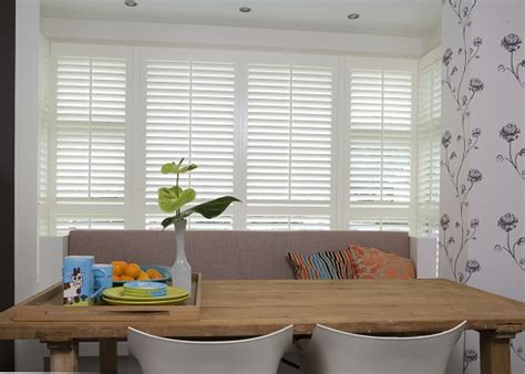 Bay Window Shutters Shutter Blinds For Square Curved Windows Uk