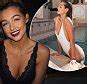 Sammy Robinson Goes Braless In Low Cut Dress Daily Mail Online