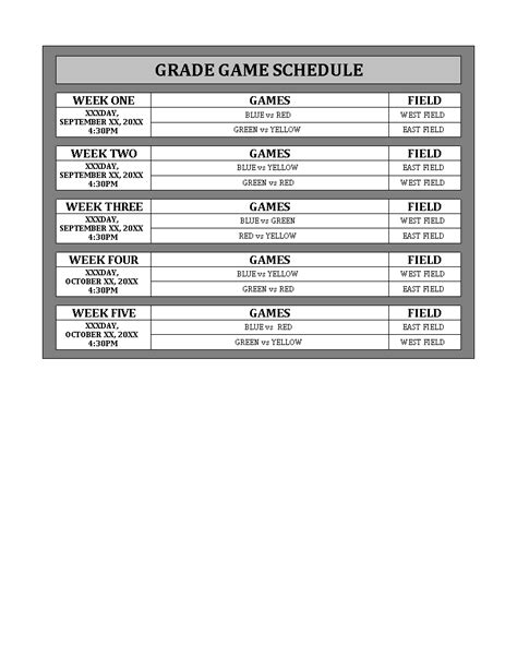 Excel Team Schedule Templates At