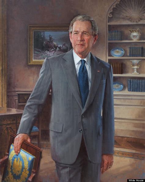 President George W Bush Official Portrait Unveiled At White House