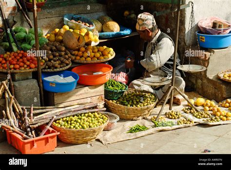 Market Food Kathmandu Nepal Hi Res Stock Photography And Images Alamy