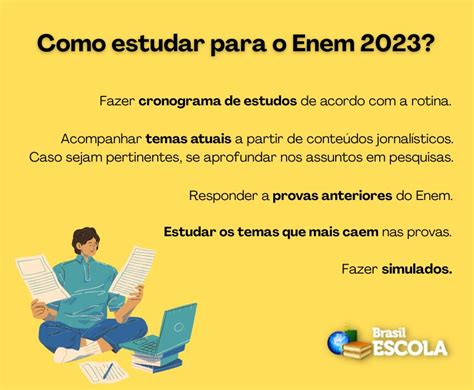 Enem 2023 Como Estudar Para As Provas Brasil Escola