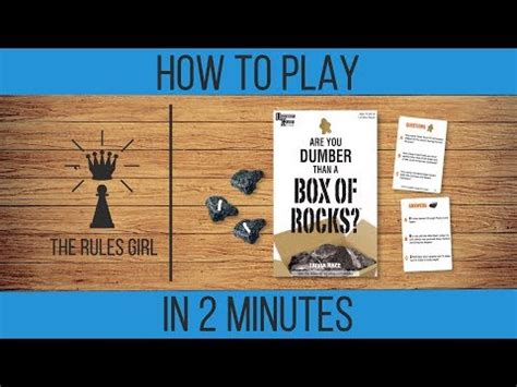 Are You Dumber Than A Box Of Rocks Board Game Boardgamegeek