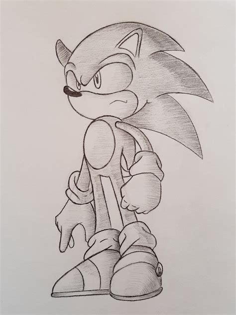 Sonic Drawing A Drawing Of Sonic The Hedgehog By Specialfunworld On